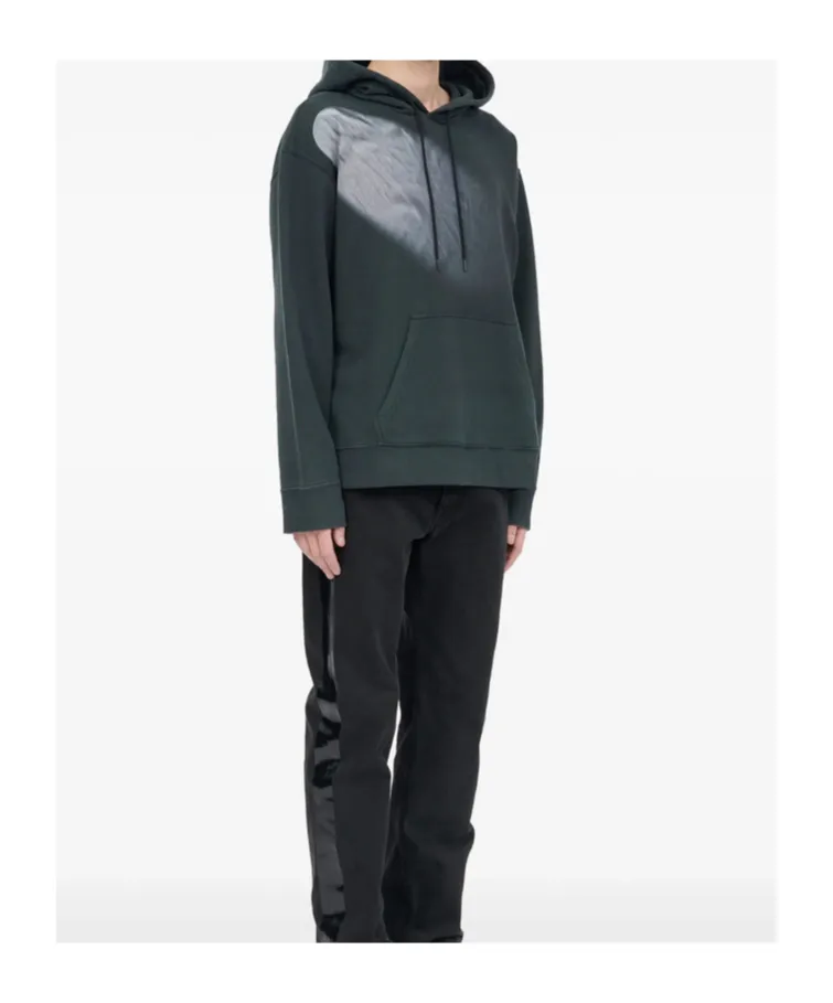 Mm6 Maison Margiela Logo Printed Drawstring Hoodie