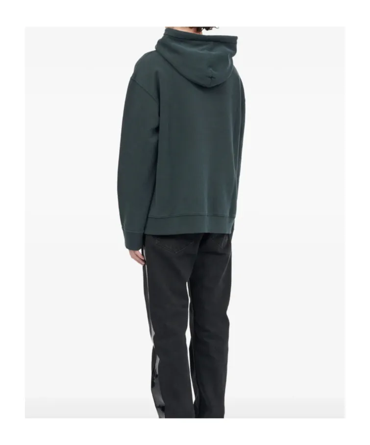 Mm6 Maison Margiela Logo Printed Drawstring Hoodie