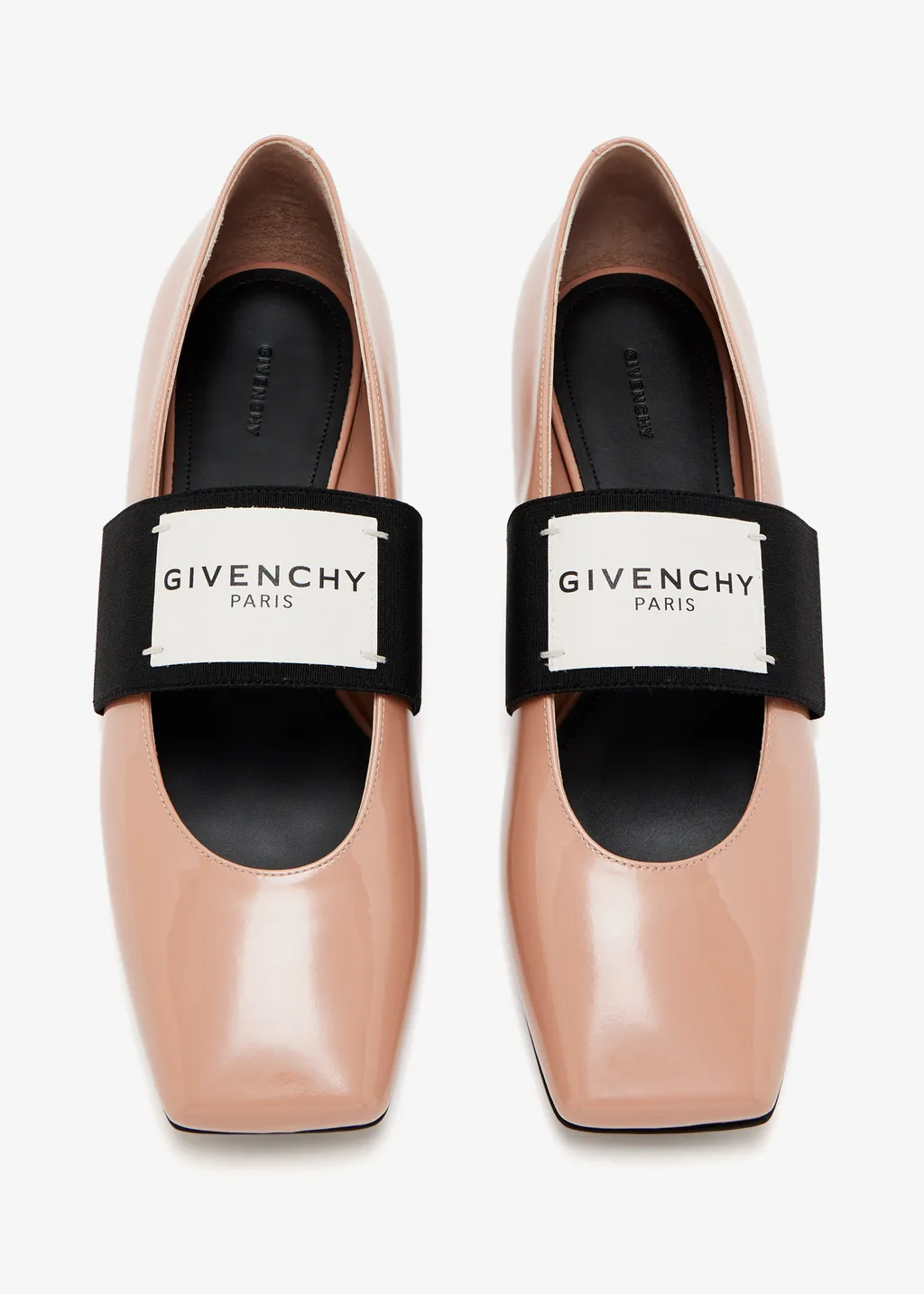 Givenchy Shiny Logo Strap Flat Shoes