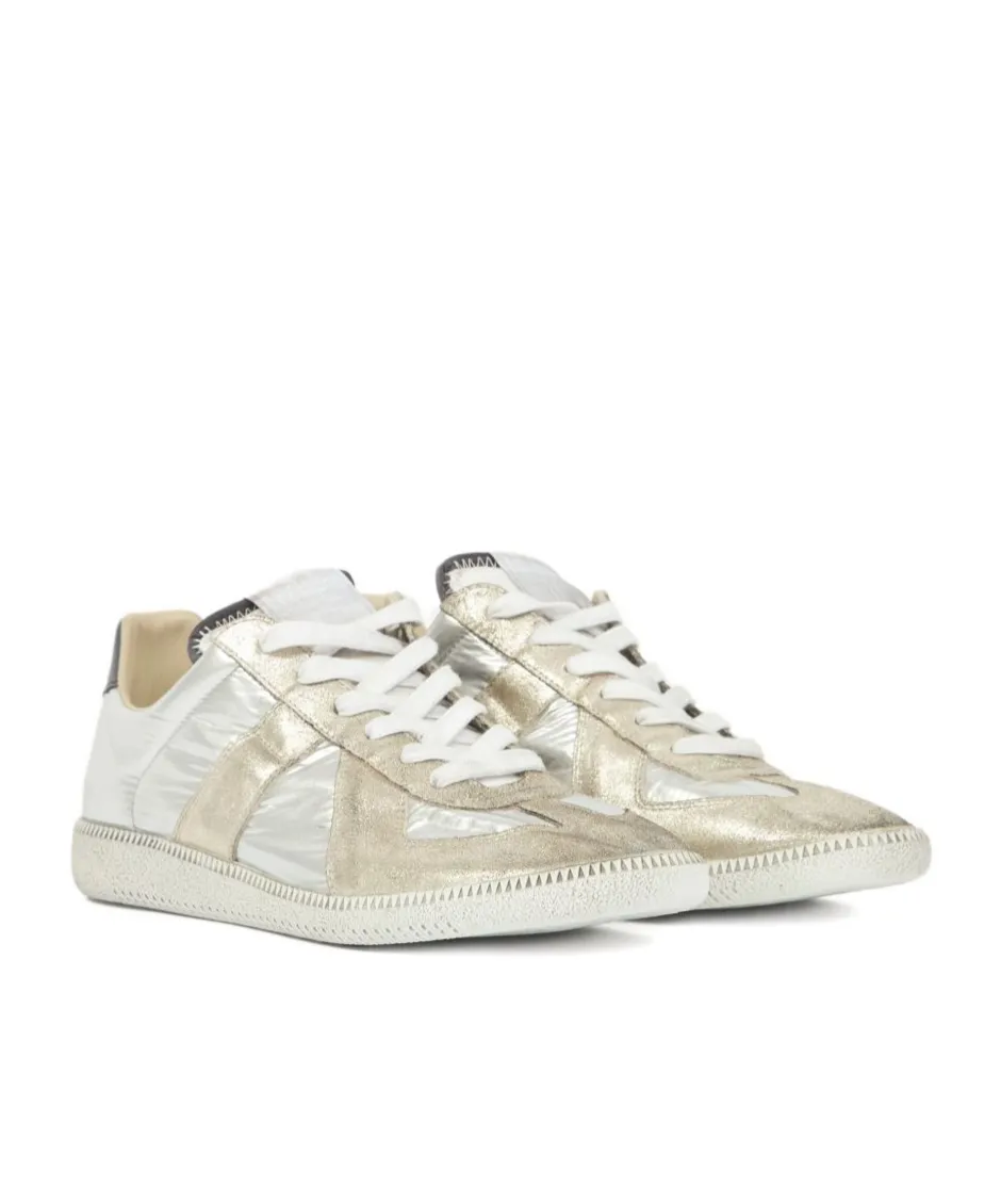 Maison Margiela Round-Toe Lace-Up Sneakers