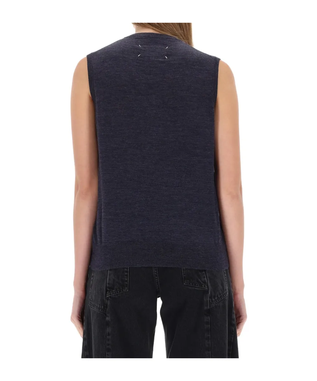 Maison Margiela V-Neck Knitted Vest