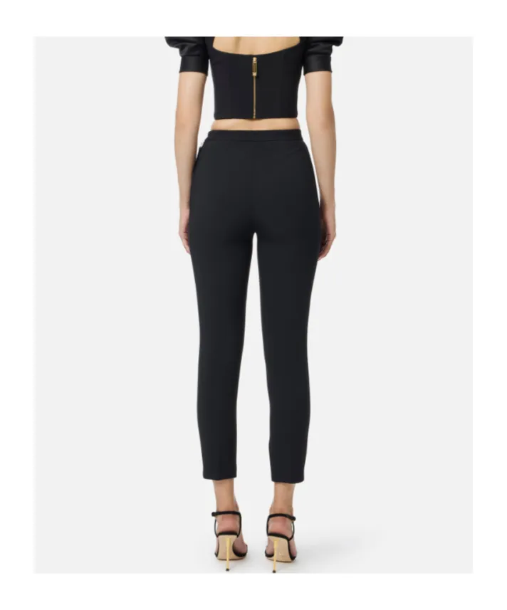 Button-Fastening Pocket Trousers