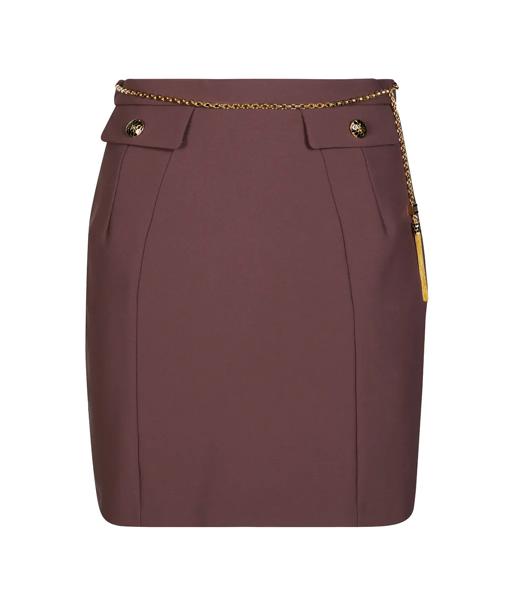 Elisabetta Franchi Chain Embellished Mini Skirt