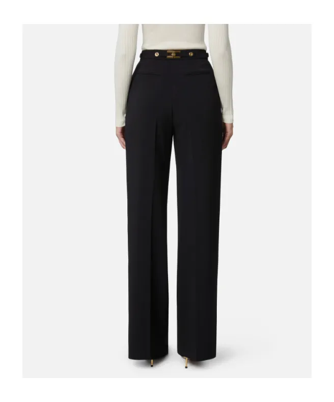 Elisabetta Franchi Embellished CrÊPe Trousers