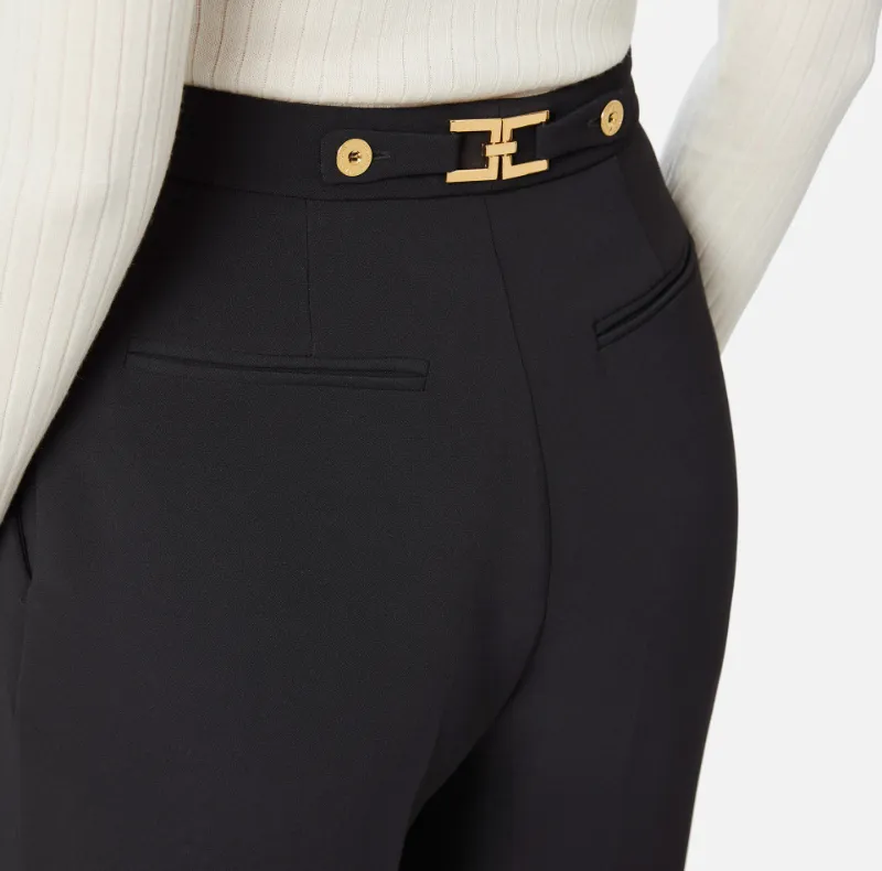 Elisabetta Franchi Embellished CrÊPe Trousers