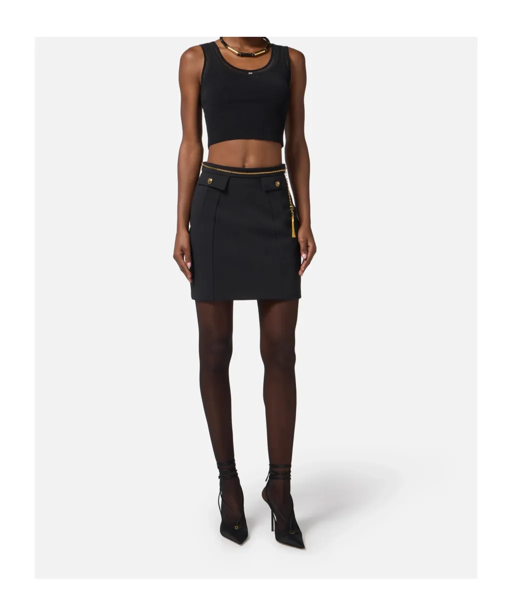 Elisabetta Franchi Chain Embellished Mini Skirt