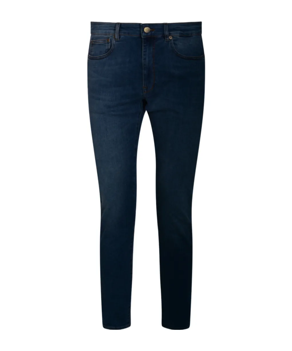 Incotex Blue Division Logo Patch Slim-Fit Jeans