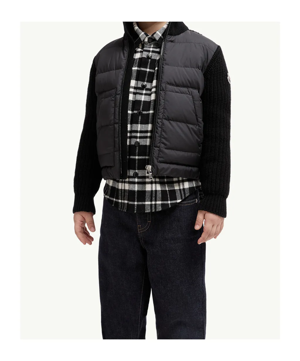 Moncler Enfant Logo Patch Panelled Jacket