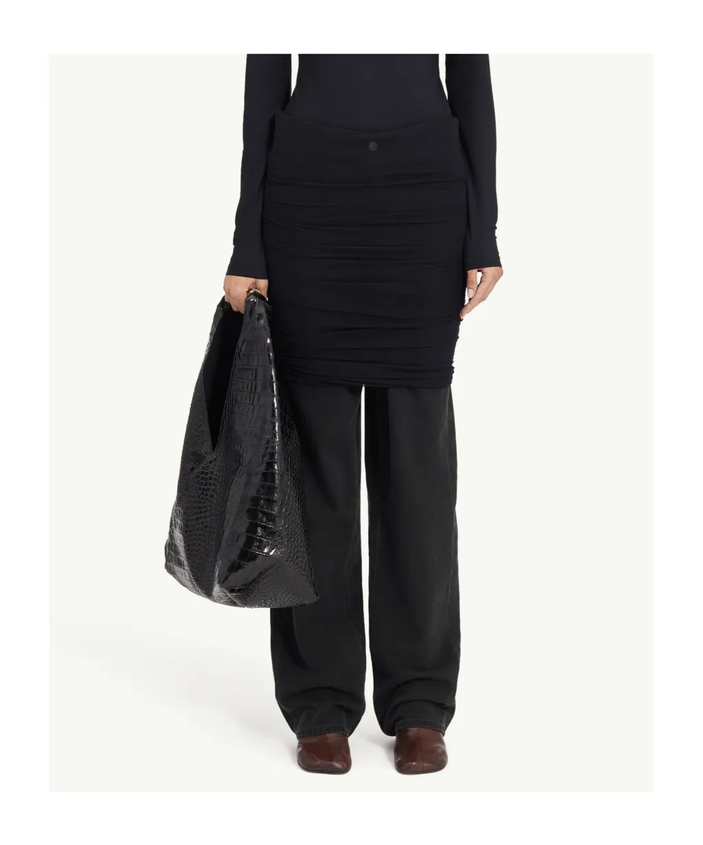 Mm6 Maison Margiela Gathered High-Rise Jeans