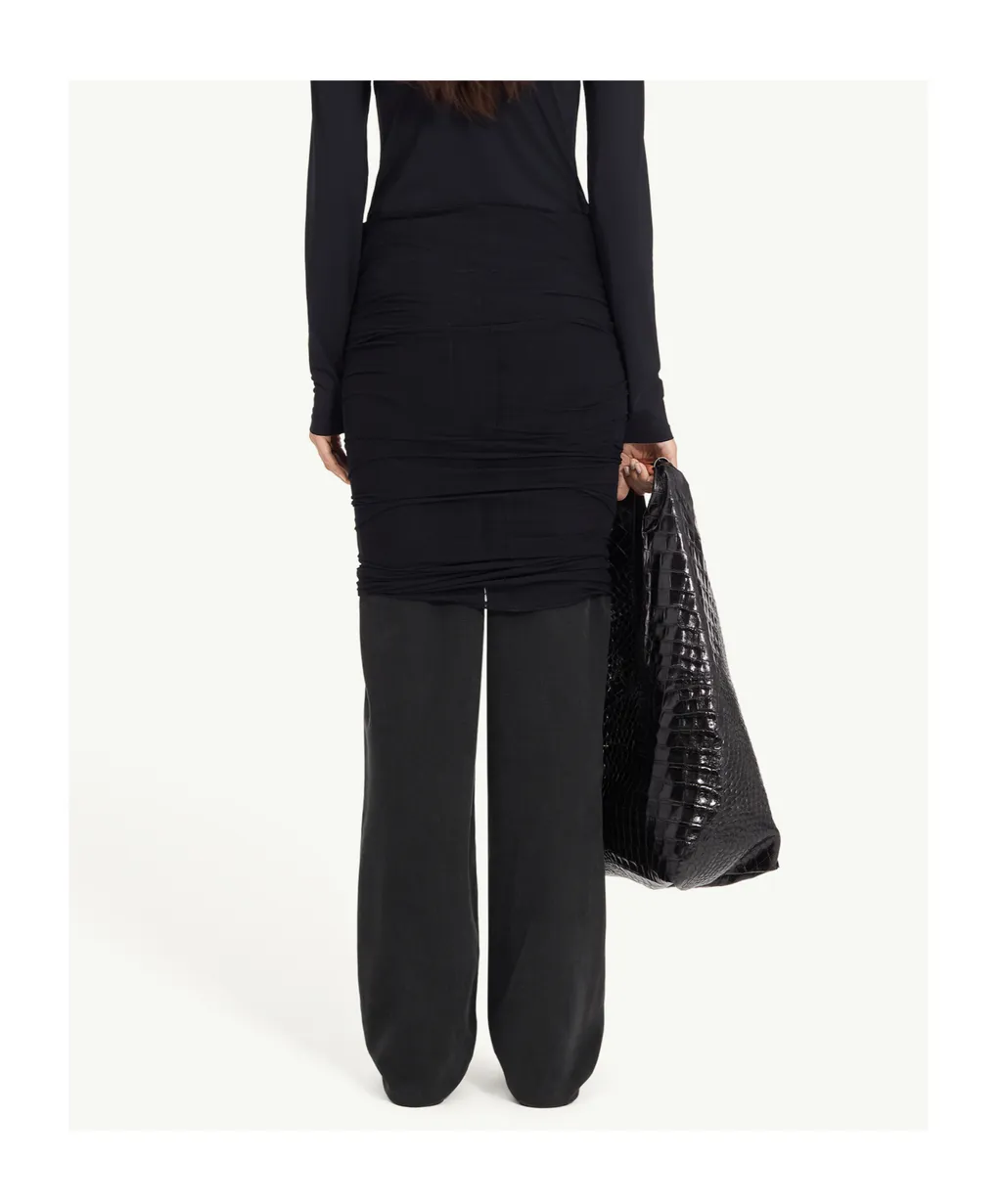 Mm6 Maison Margiela Gathered High-Rise Jeans