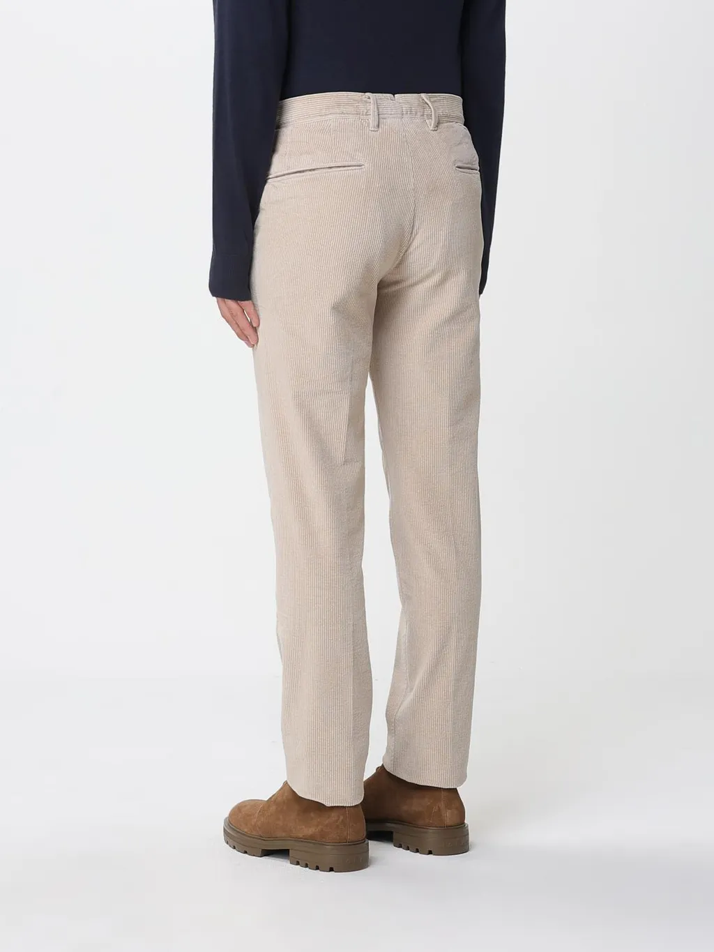 Textured Straight-Leg Trousers