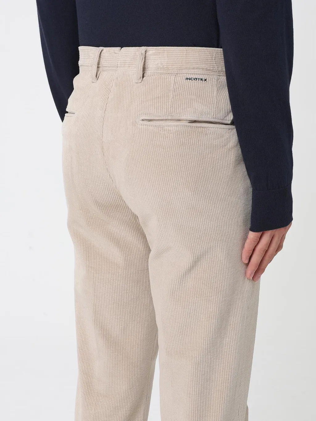 Textured Straight-Leg Trousers