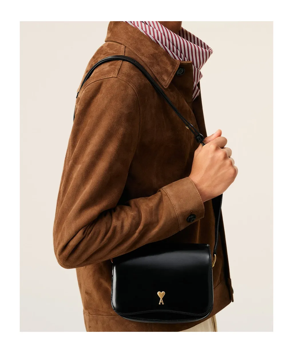 Ami Paris Ami Alexandre Mattiussi Logo Plaque Shoulder Bag