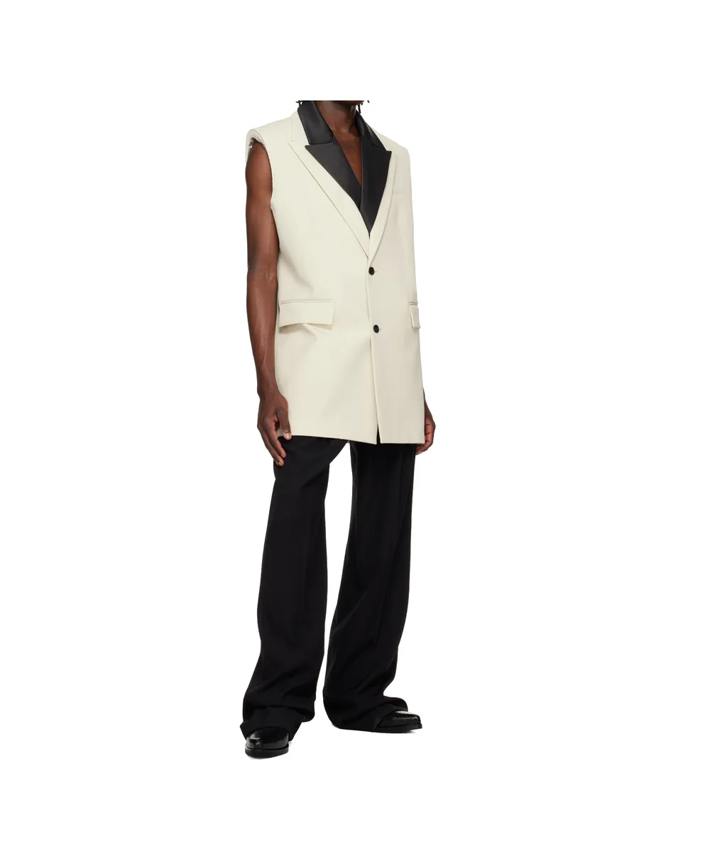Double Layer Sleeveless Blazer