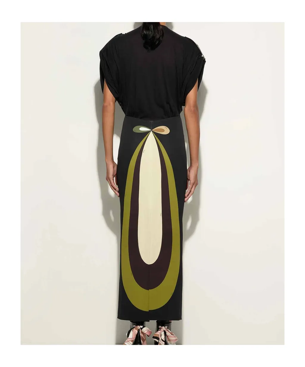 Graphic-Print Maxi Dress