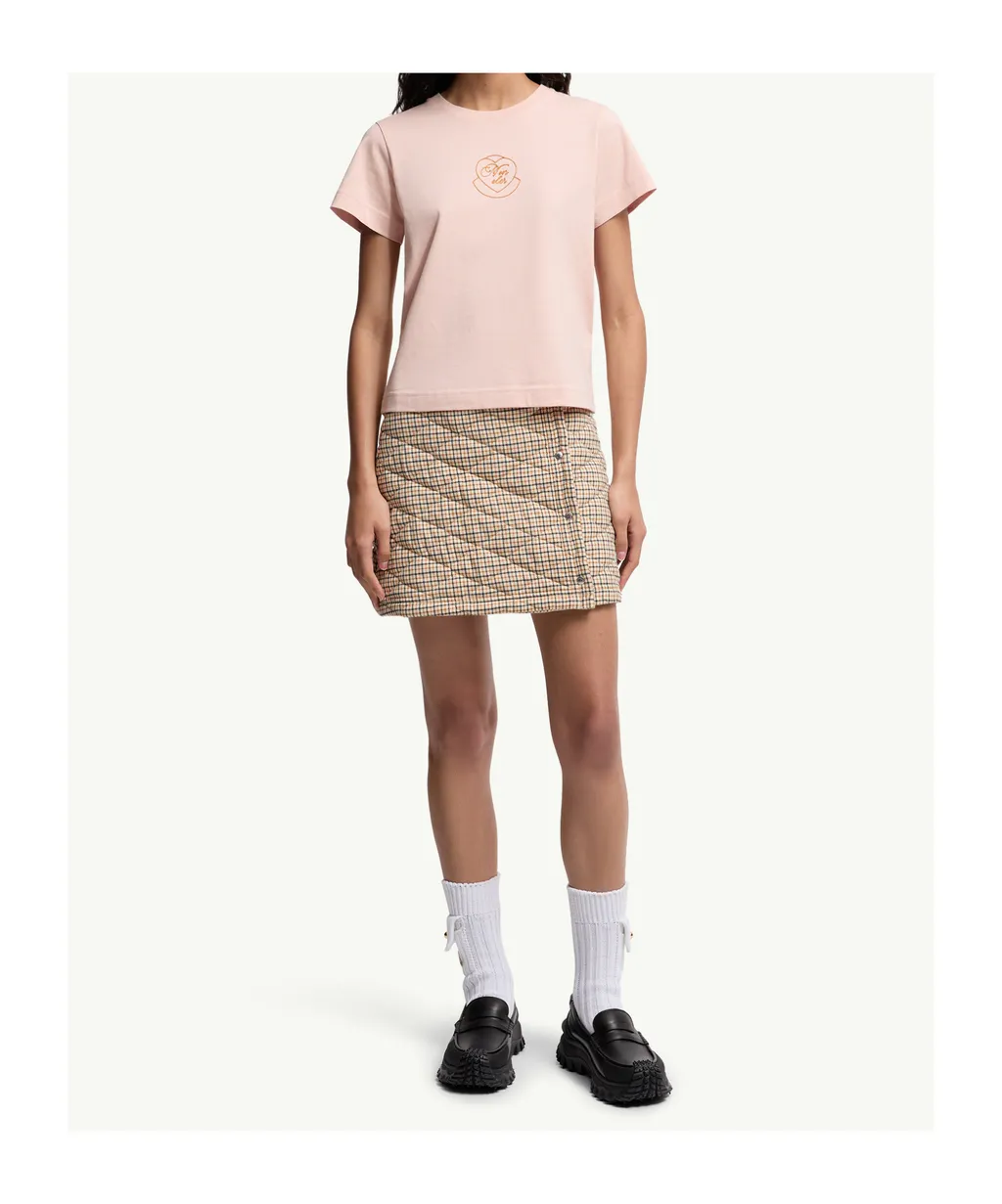 Embroidered Heart Logo Cotton T-Shirt
