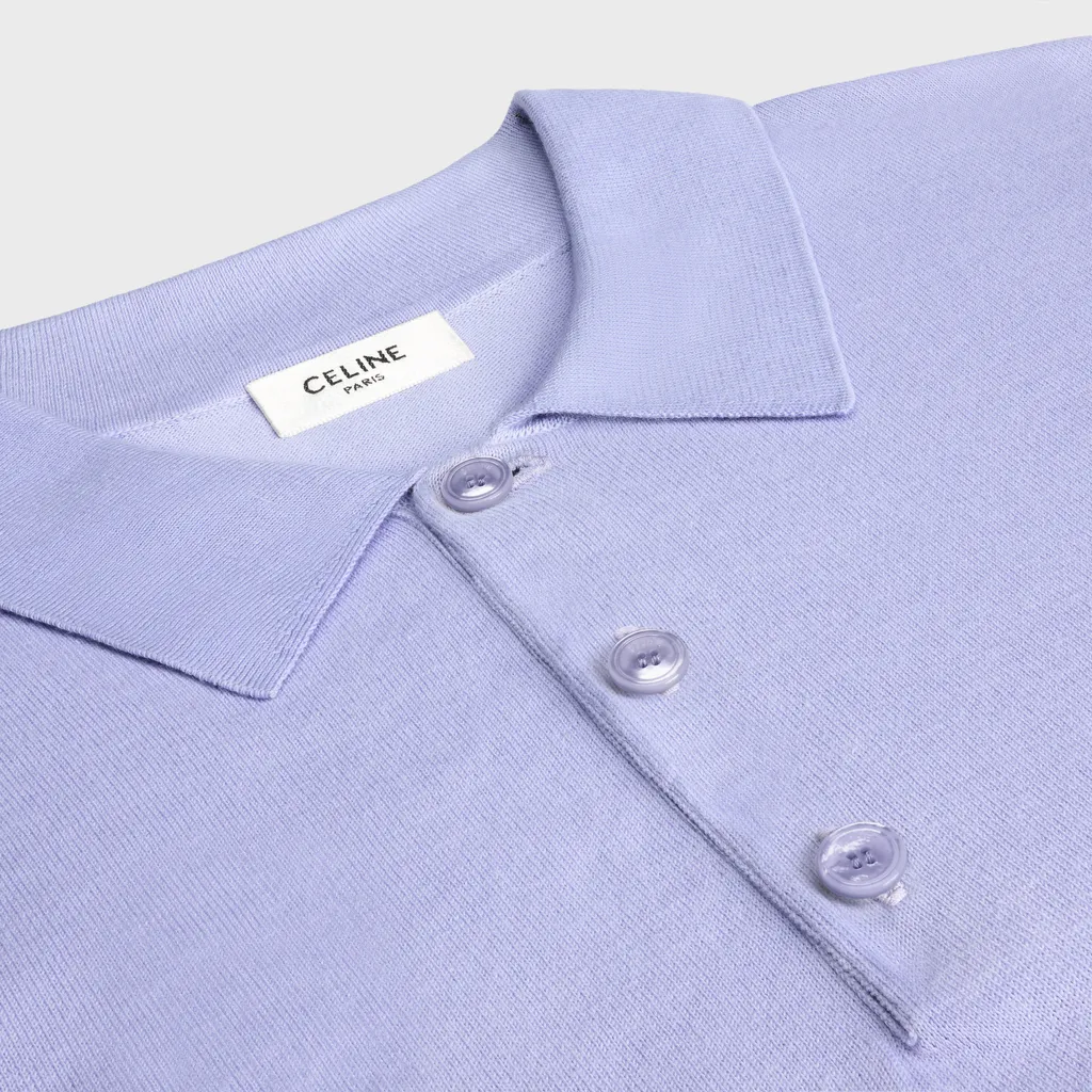 Polo Sweater In Fine Cotton