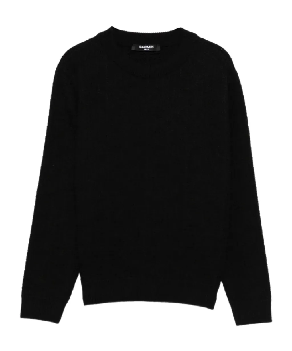 Textured Crew-Neck Jumper