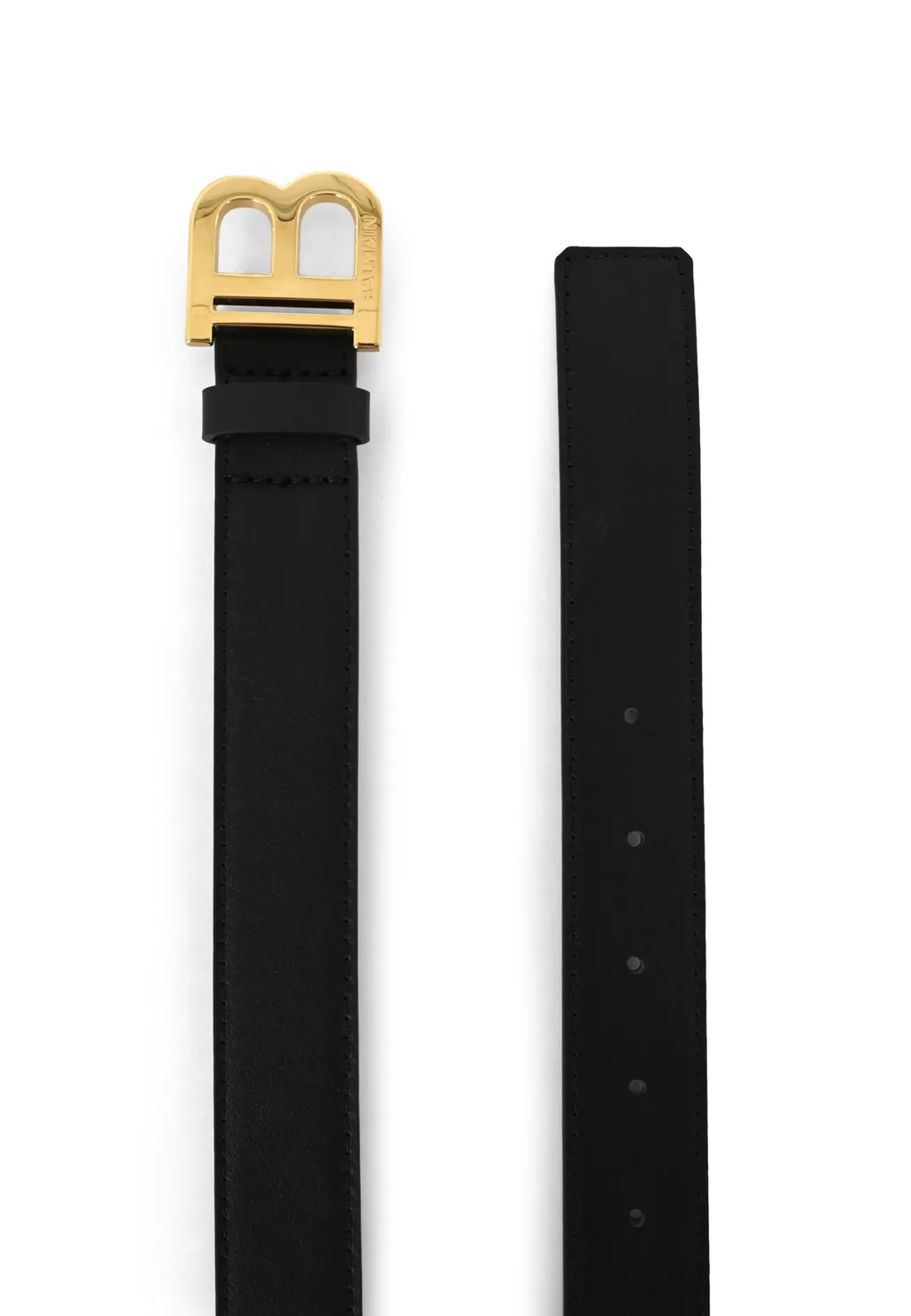 Balmain Kids Logo Engraved Buckle Belt