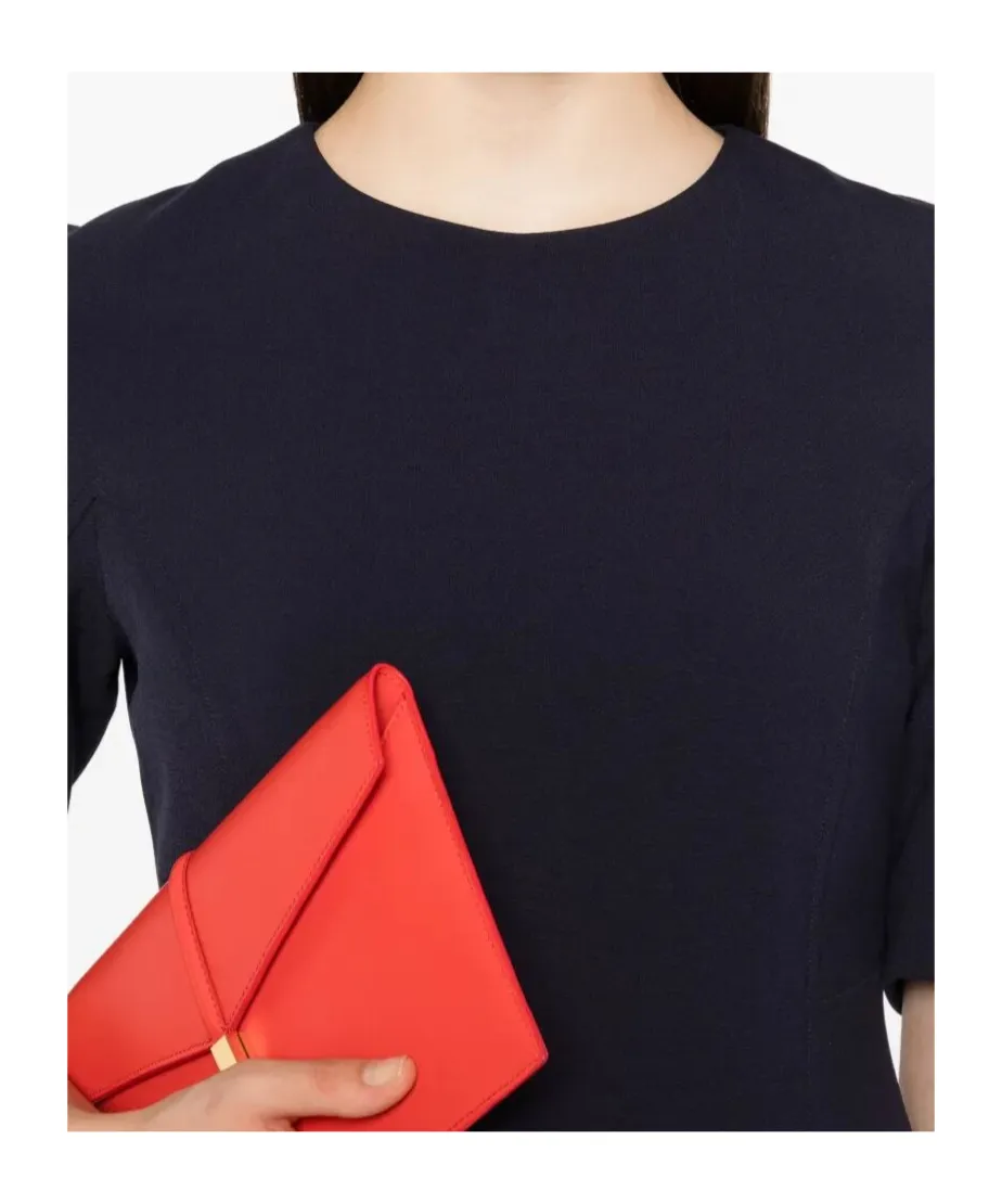 Puff-Sleeve Midi Dress