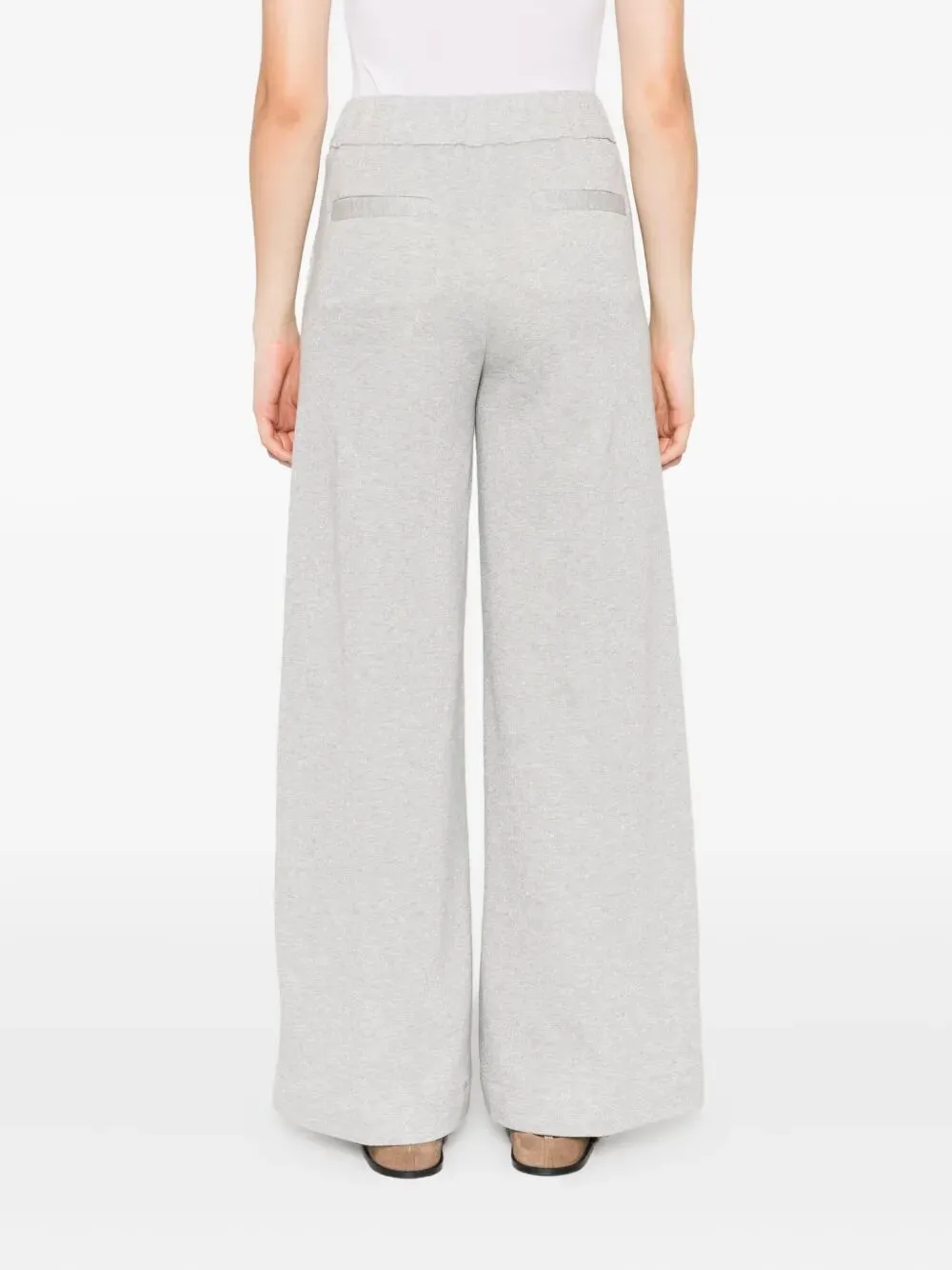 Drawstring-Waist Wide-Leg Trousers