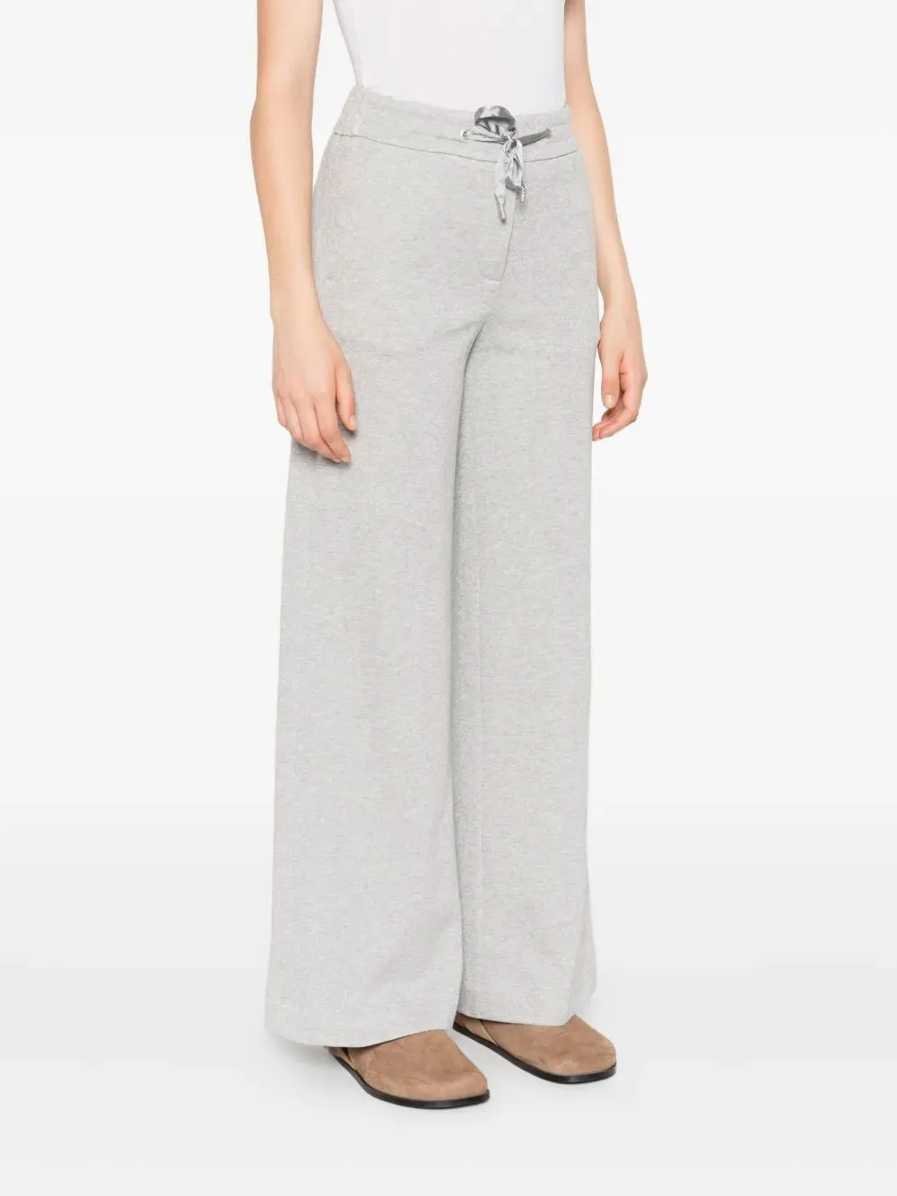 Drawstring-Waist Wide-Leg Trousers