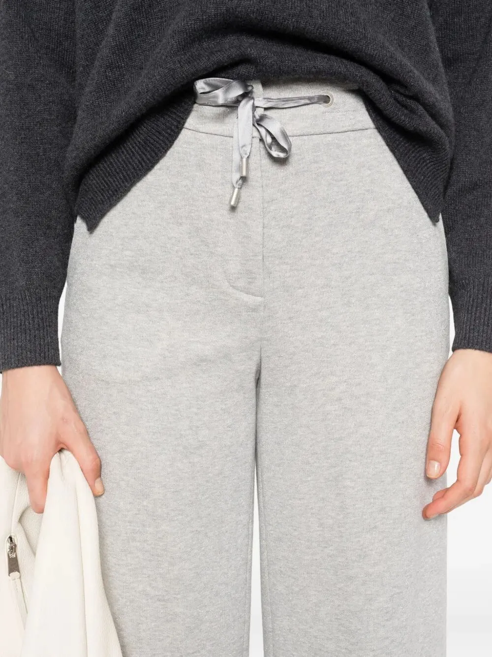 Drawstring-Waist Wide-Leg Trousers