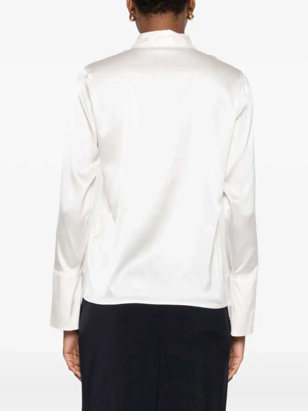 Long-Sleeve Satin Shirt