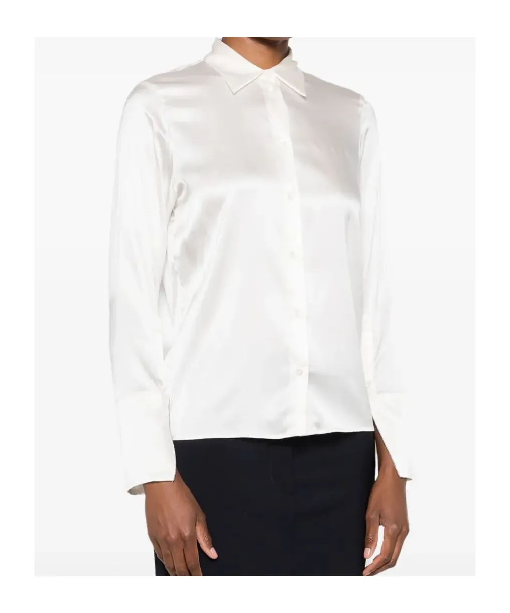 Long-Sleeve Satin Shirt