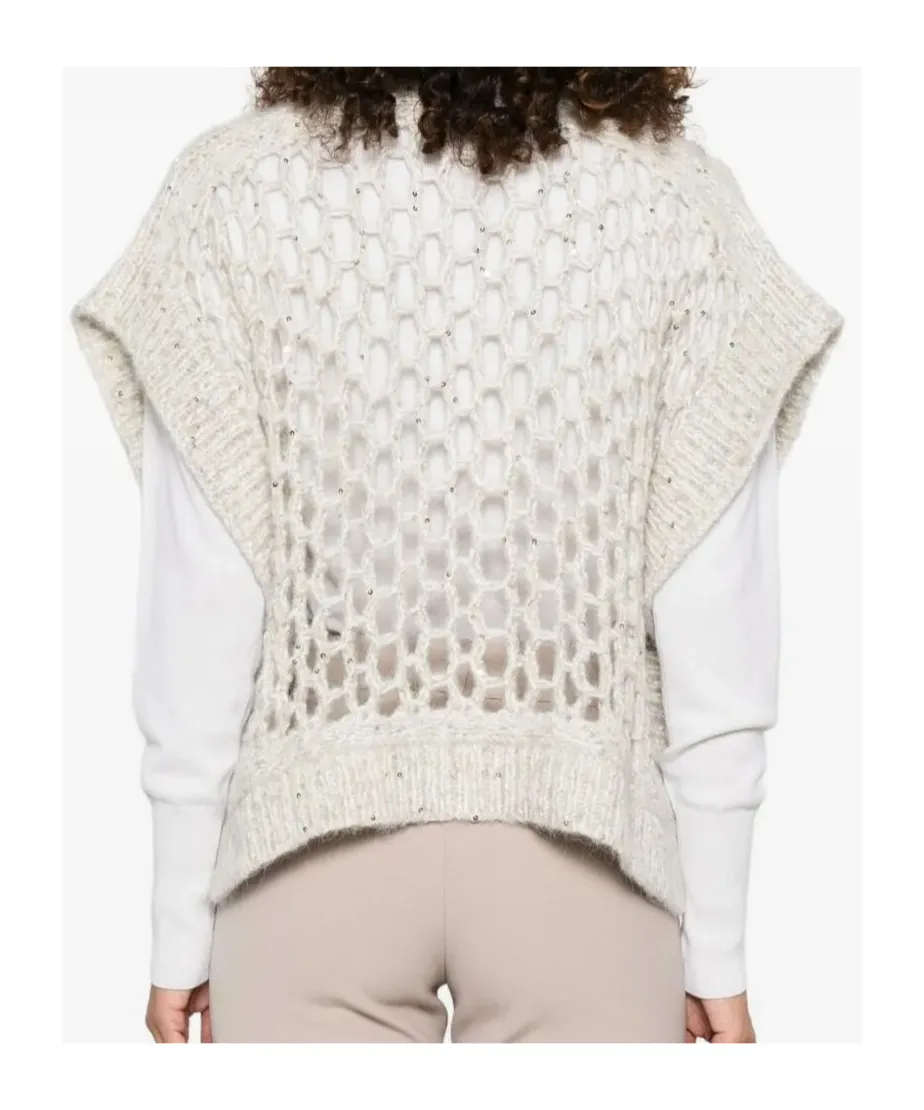 Peserico Perforated Sleeveless Knitwear