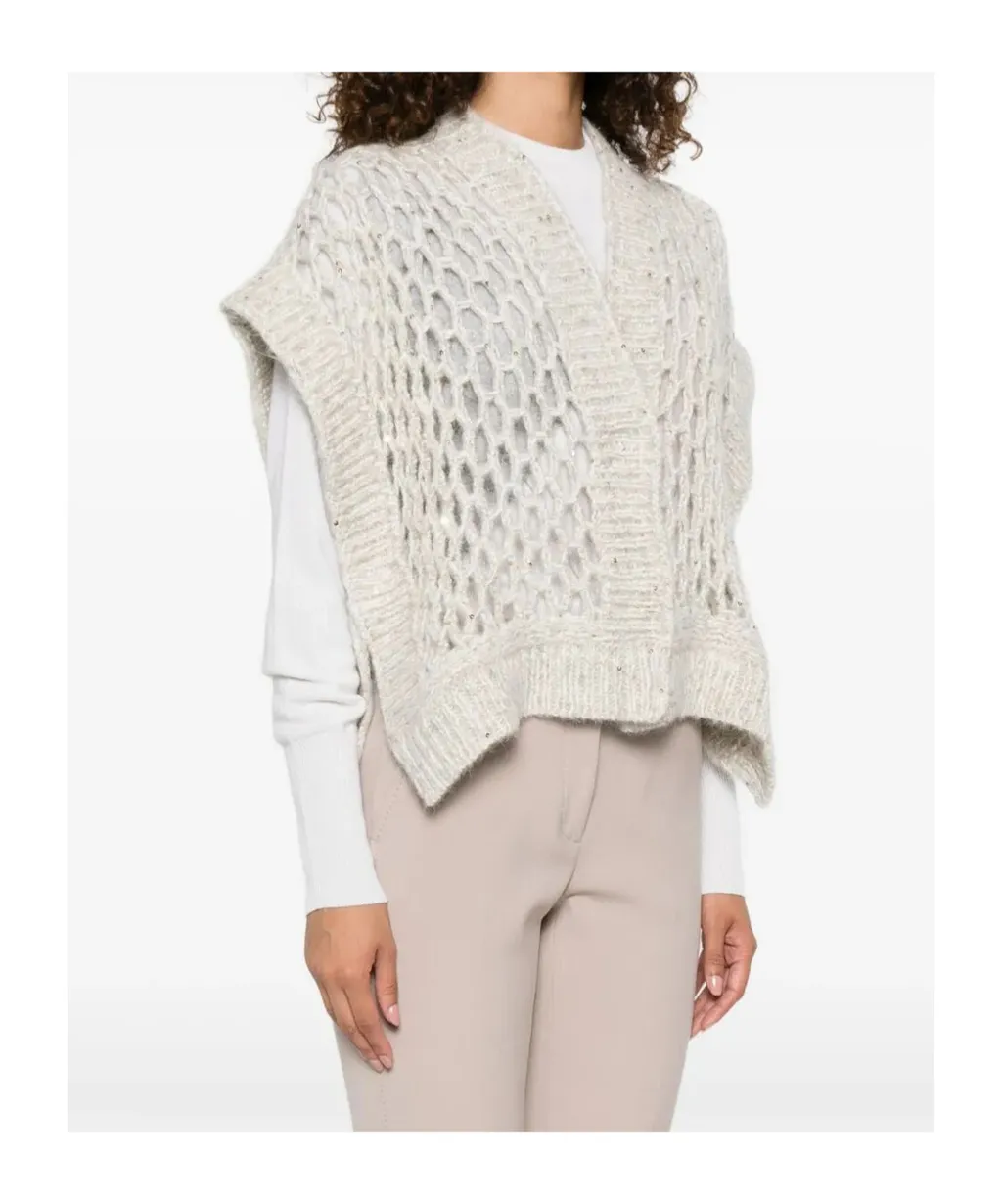 Peserico Perforated Sleeveless Knitwear