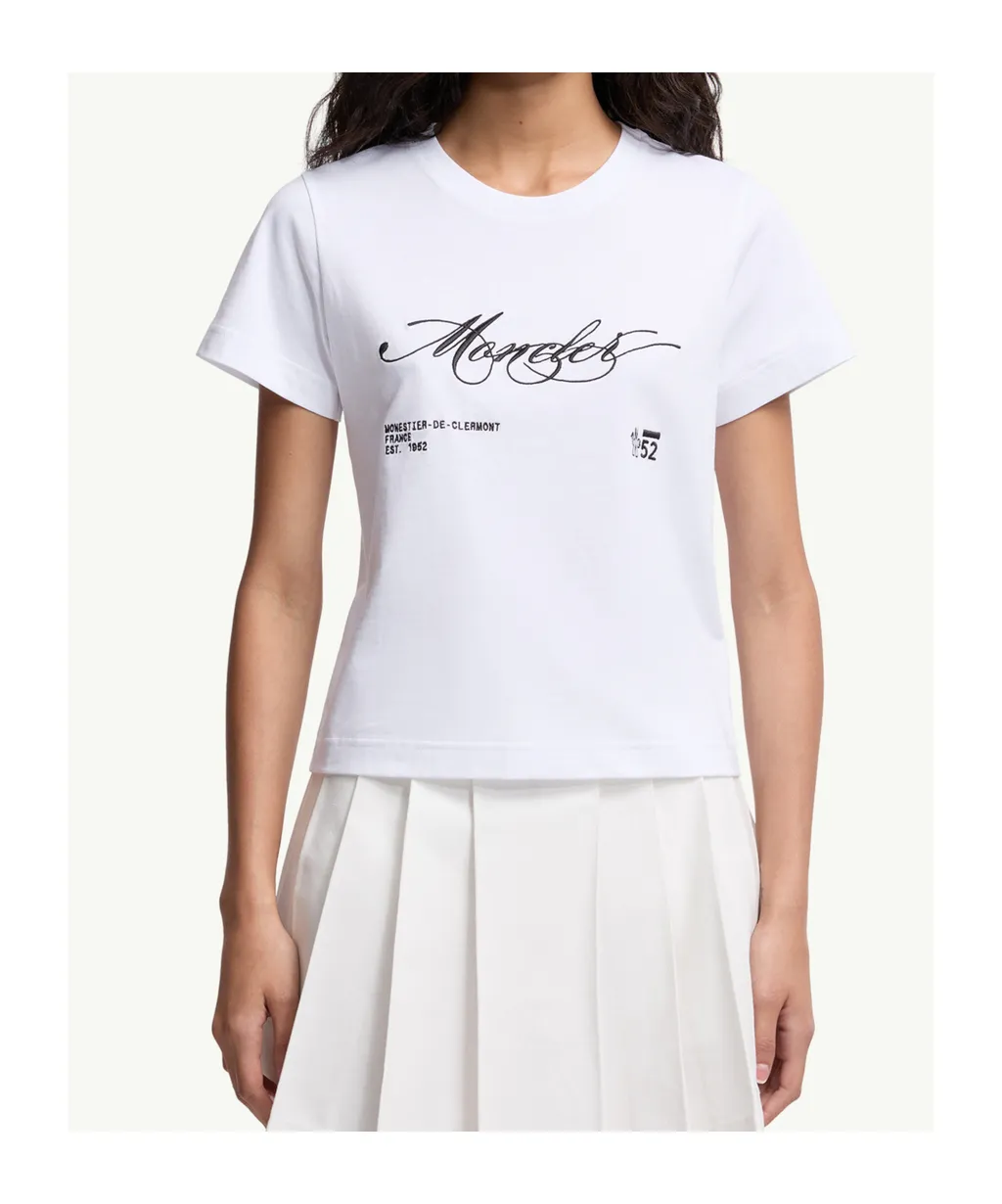 Moncler Logo-Embroidered Crewneck T-Shirt