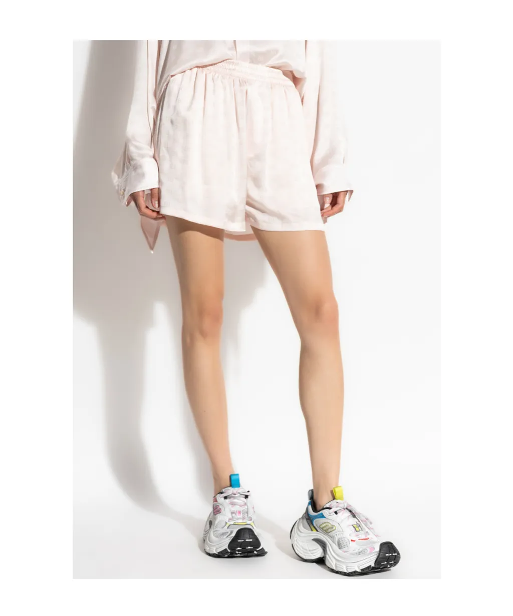 Monogram Elastic Waist Shorts