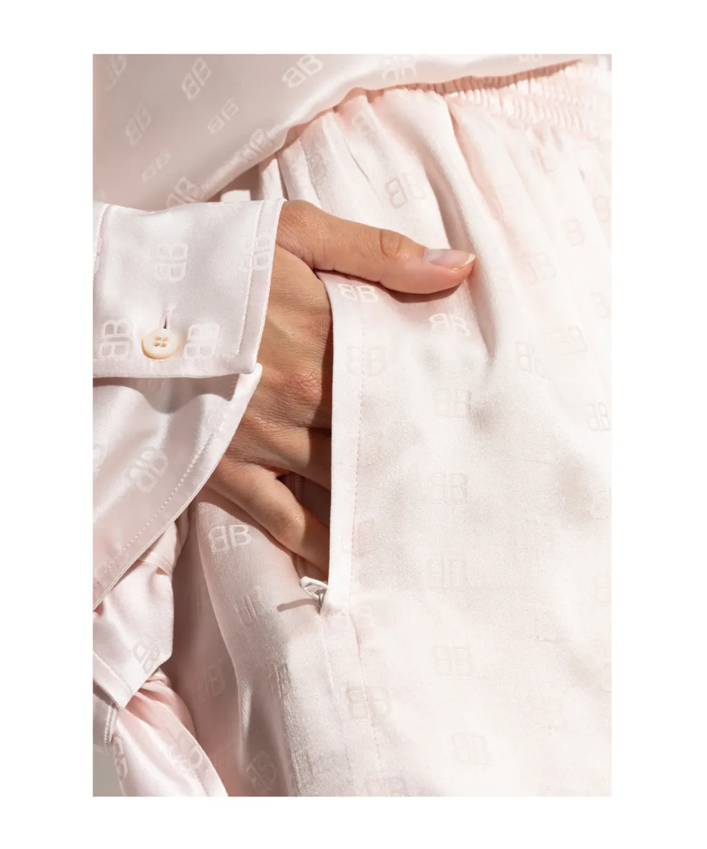 Monogram Elastic Waist Shorts