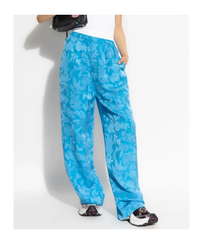 Floral Print Loose Fit Trousers