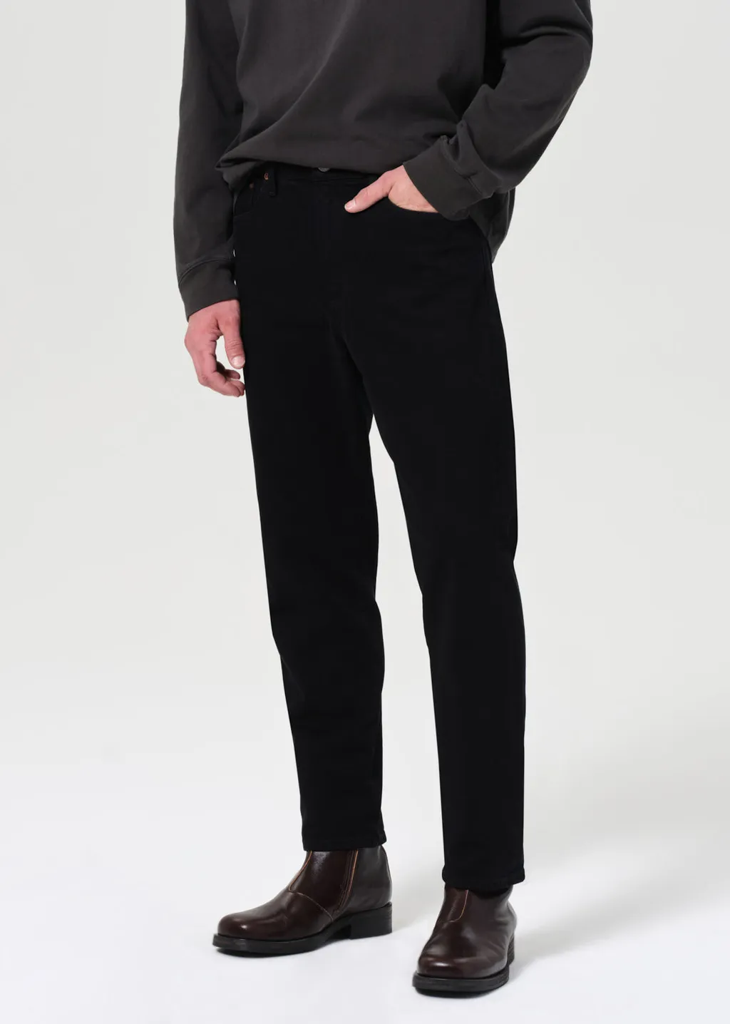 Agolde Buttoned Straight-Leg Jeans