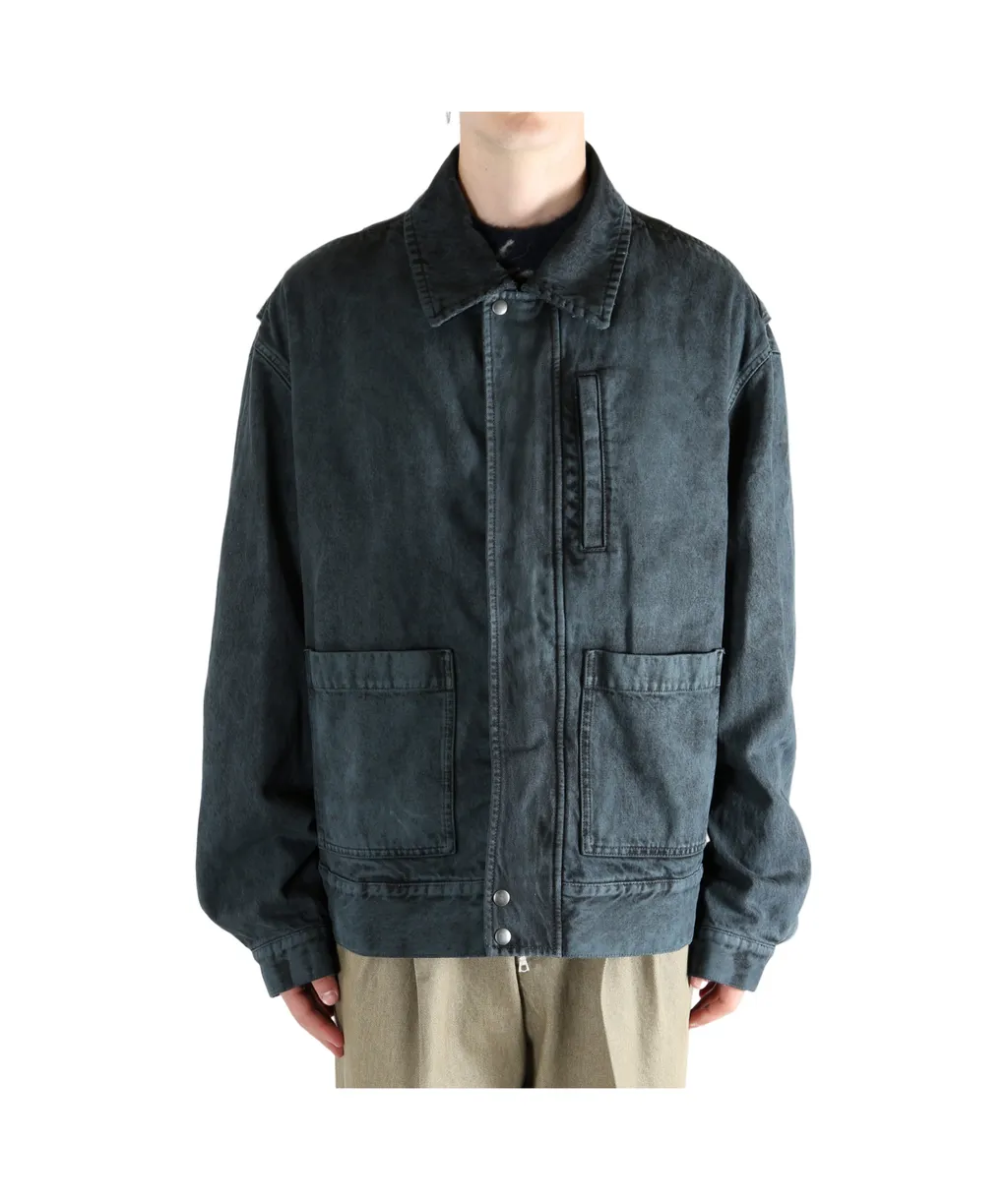 Dries Van Noten Straight Hem Denim Bomber Jacket