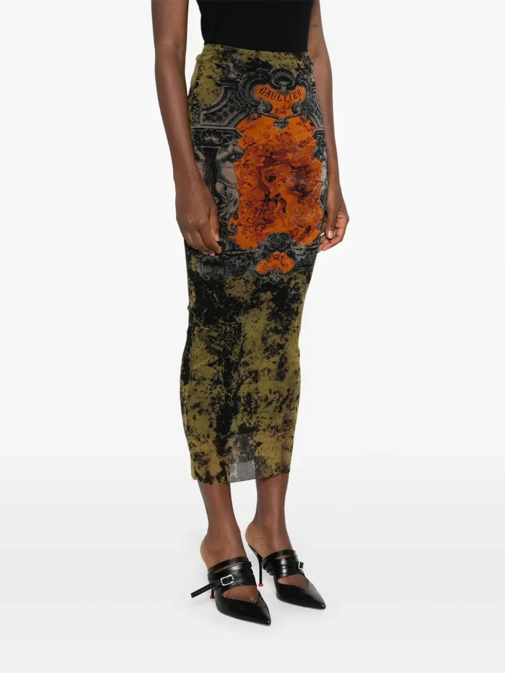 Mesh Long Skirt Printed MÉDaillon