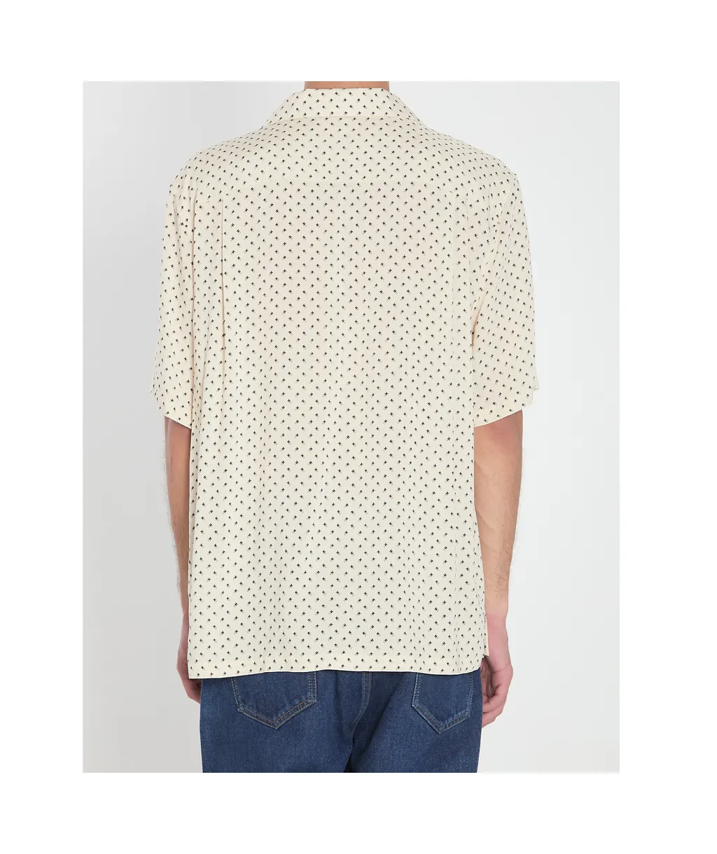Bowling Shirt In Micro Triomphe Print Viscose