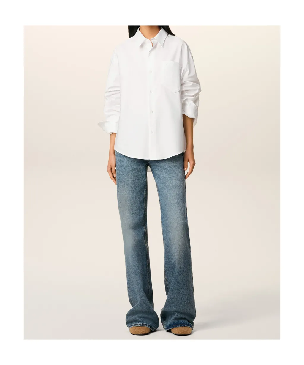 Ami Paris Ami De Coeur Logo Embossed Boxy Shirt