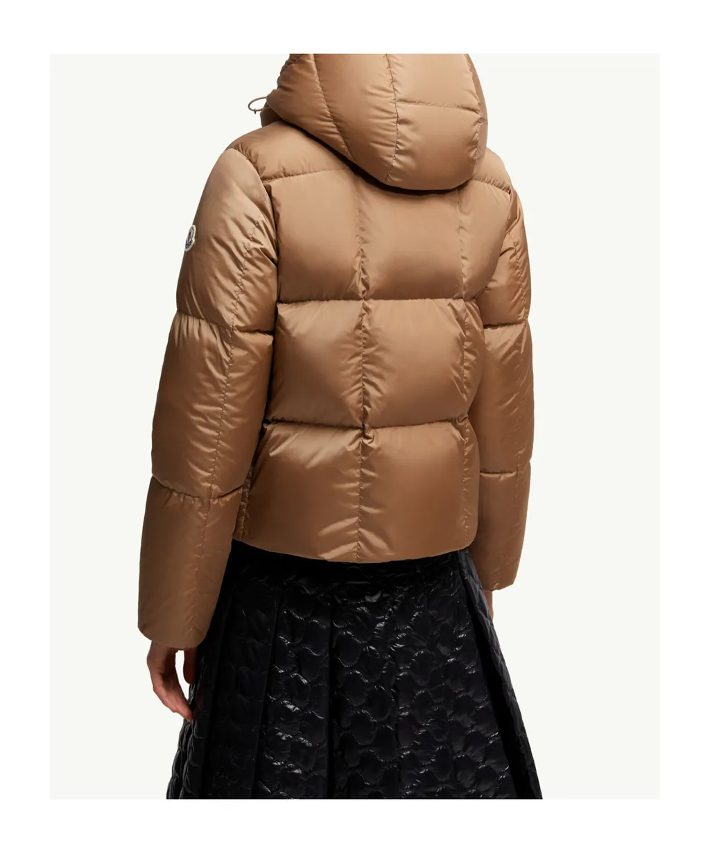Castelnou Square-Quilted Hooded Short Down Jacket