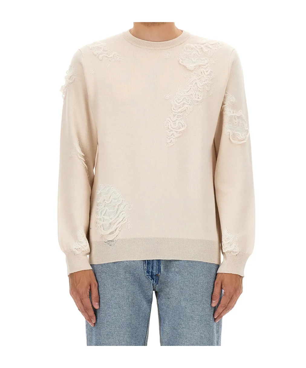 Mm6 Maison Margiela Distressed Knitted Jumper
