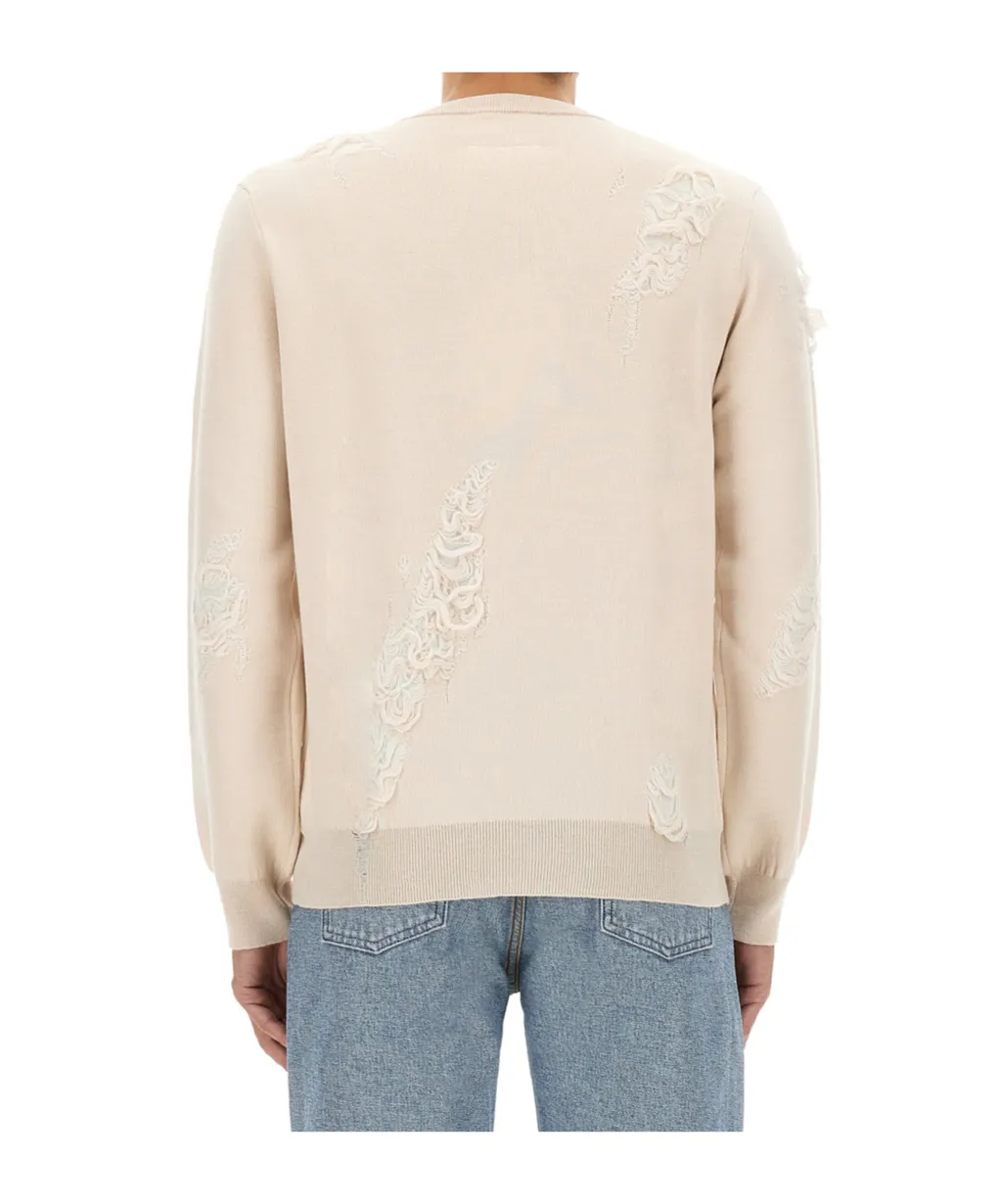 Mm6 Maison Margiela Distressed Knitted Jumper