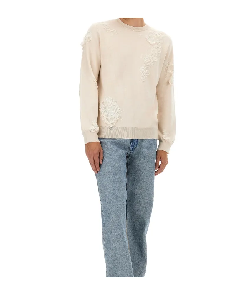 Mm6 Maison Margiela Distressed Knitted Jumper