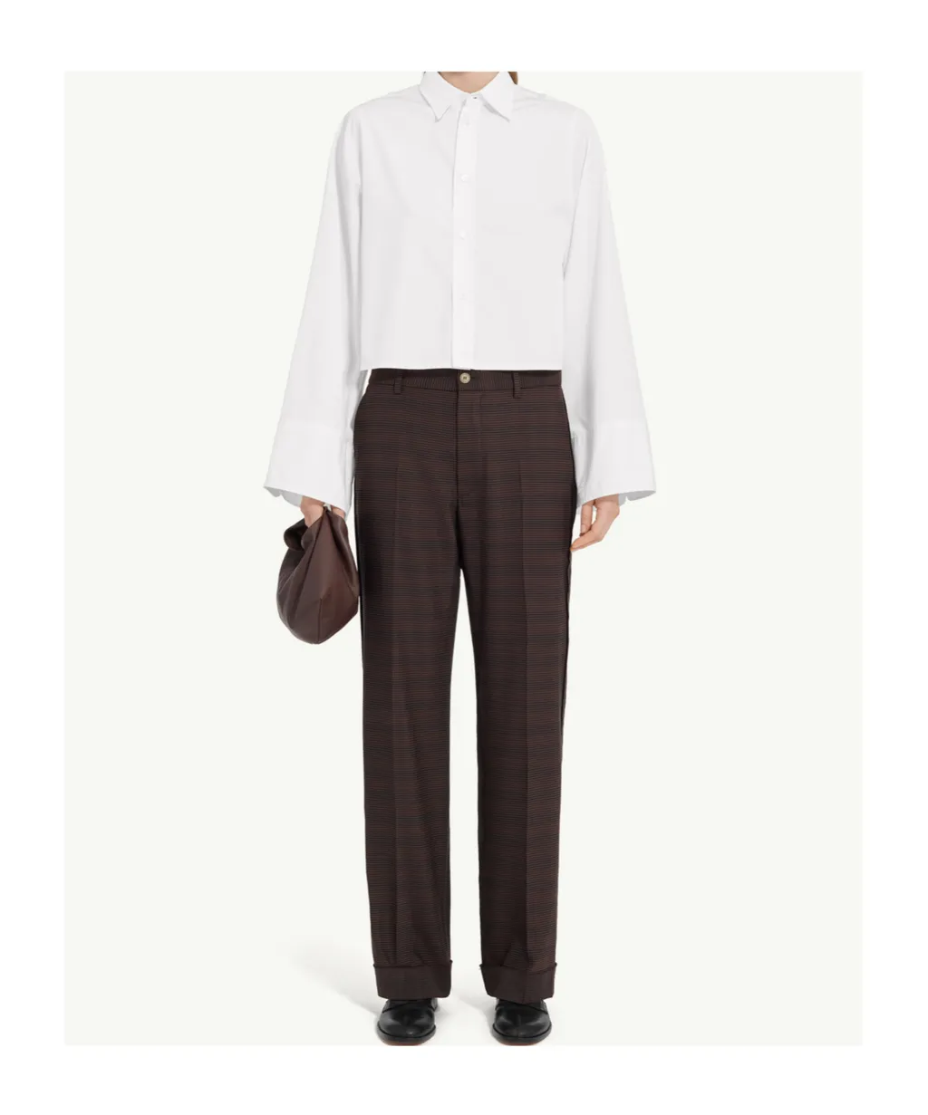 Mm6 Maison Margiela Bell-Sleeved Cropped Shirt