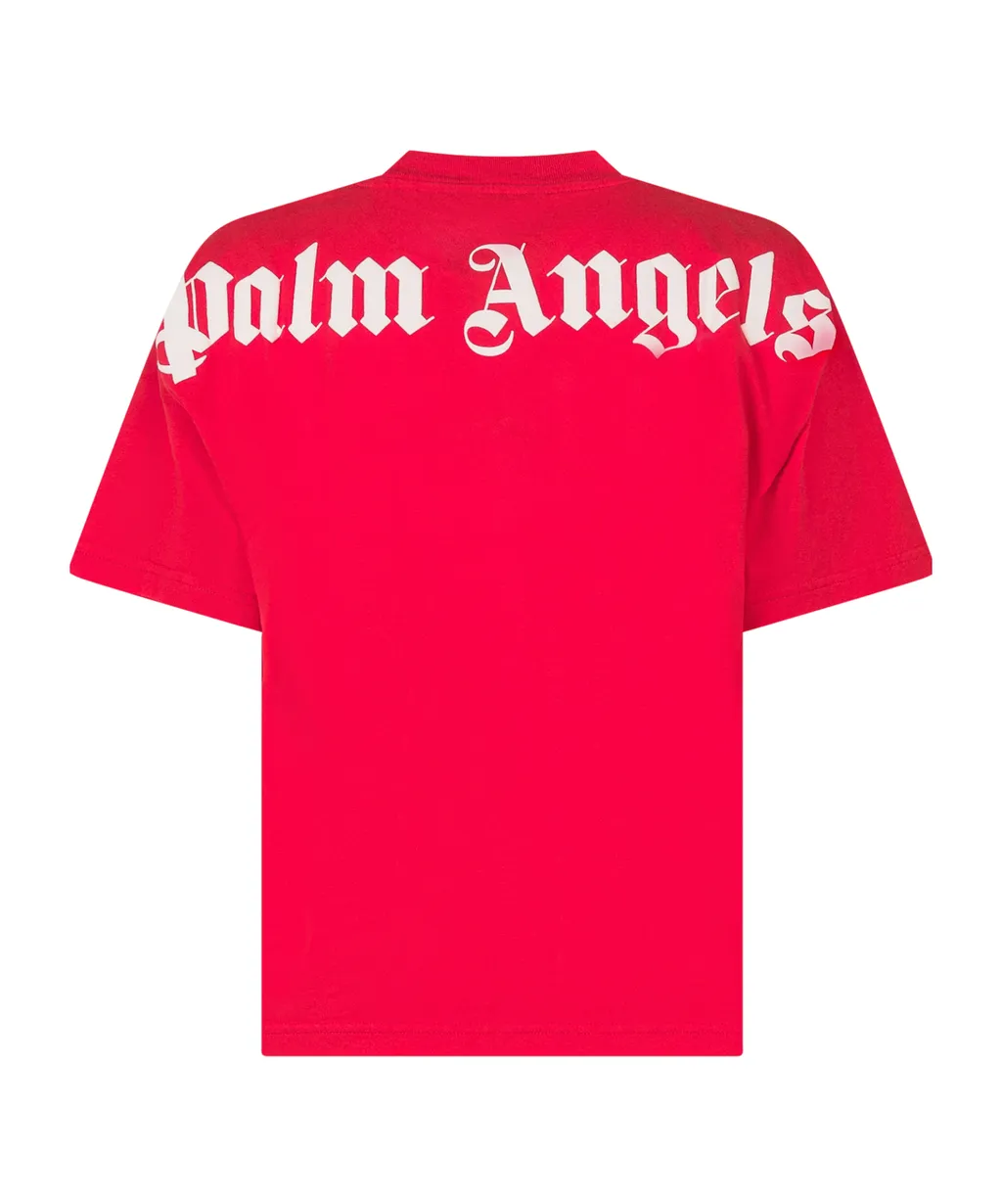 Palm Angels Kids Logo Printed Crewneck T-Shirt
