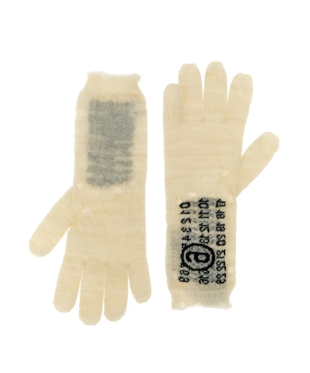Mm6 Maison Margiela Numbers-Motif Gloves