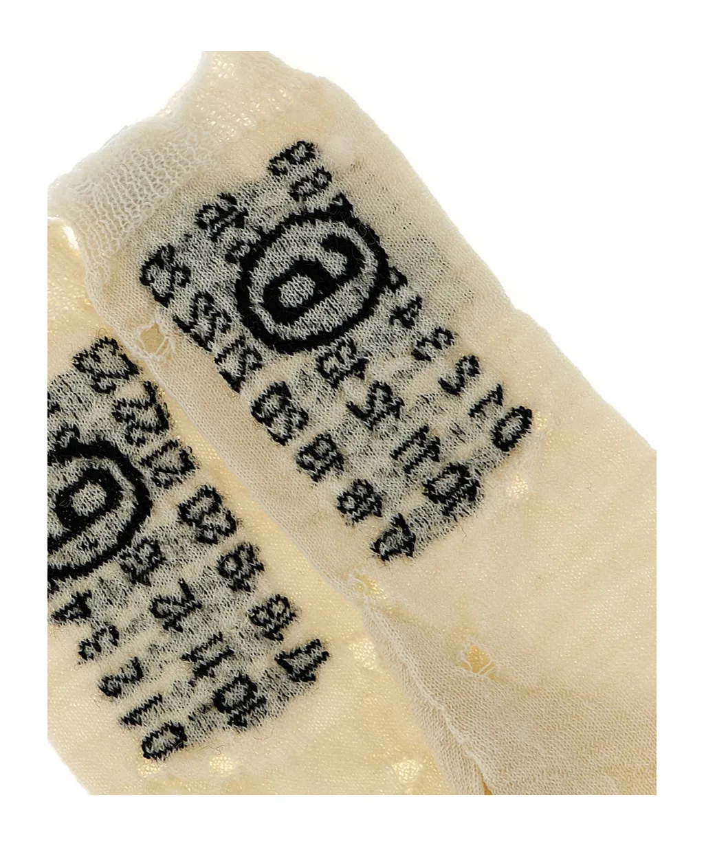Mm6 Maison Margiela Numbers-Motif Gloves