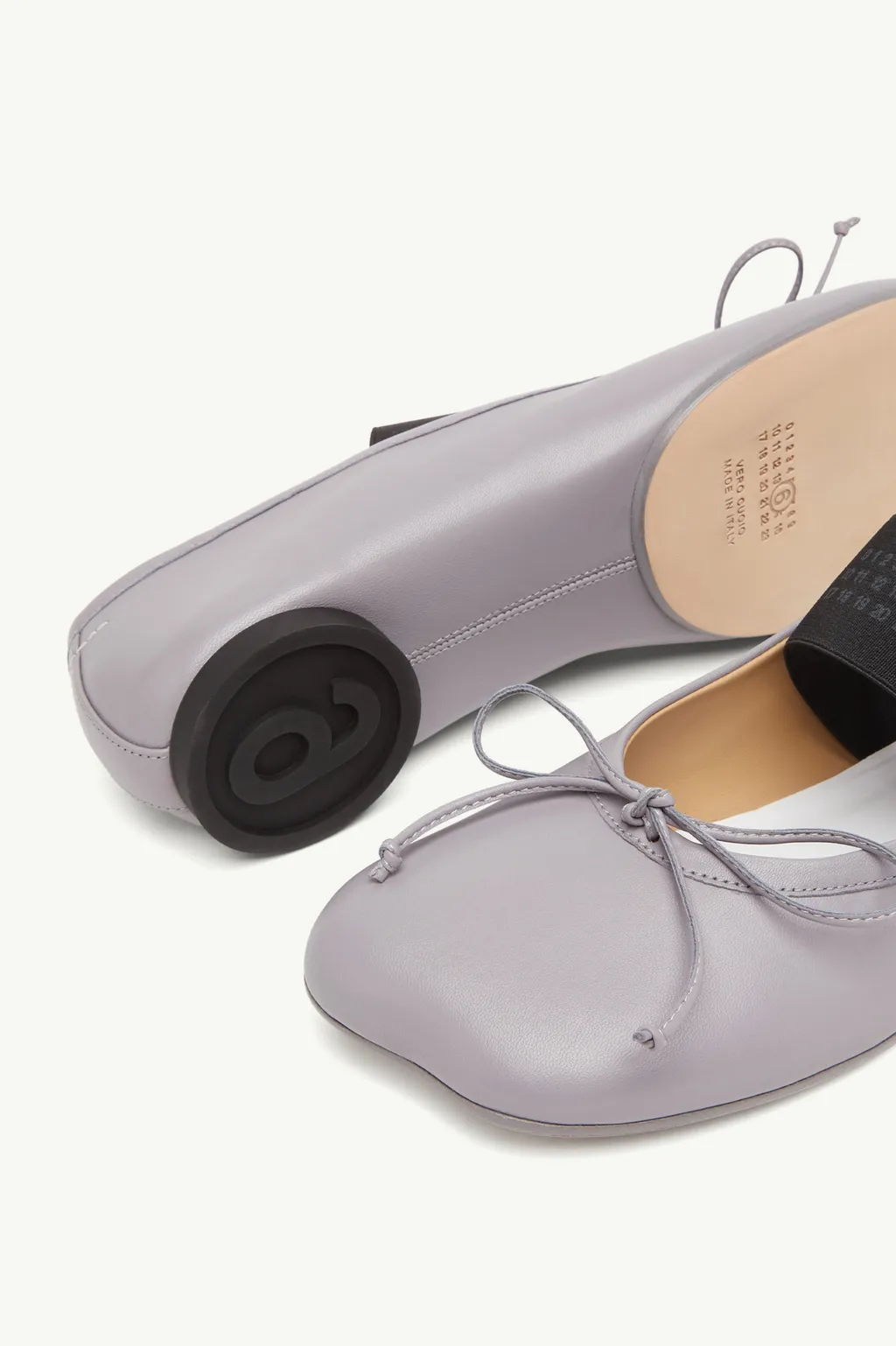 Mm6 Maison Margiela Anatomic Numbers-Motif Bow-Detailed Ballerinas