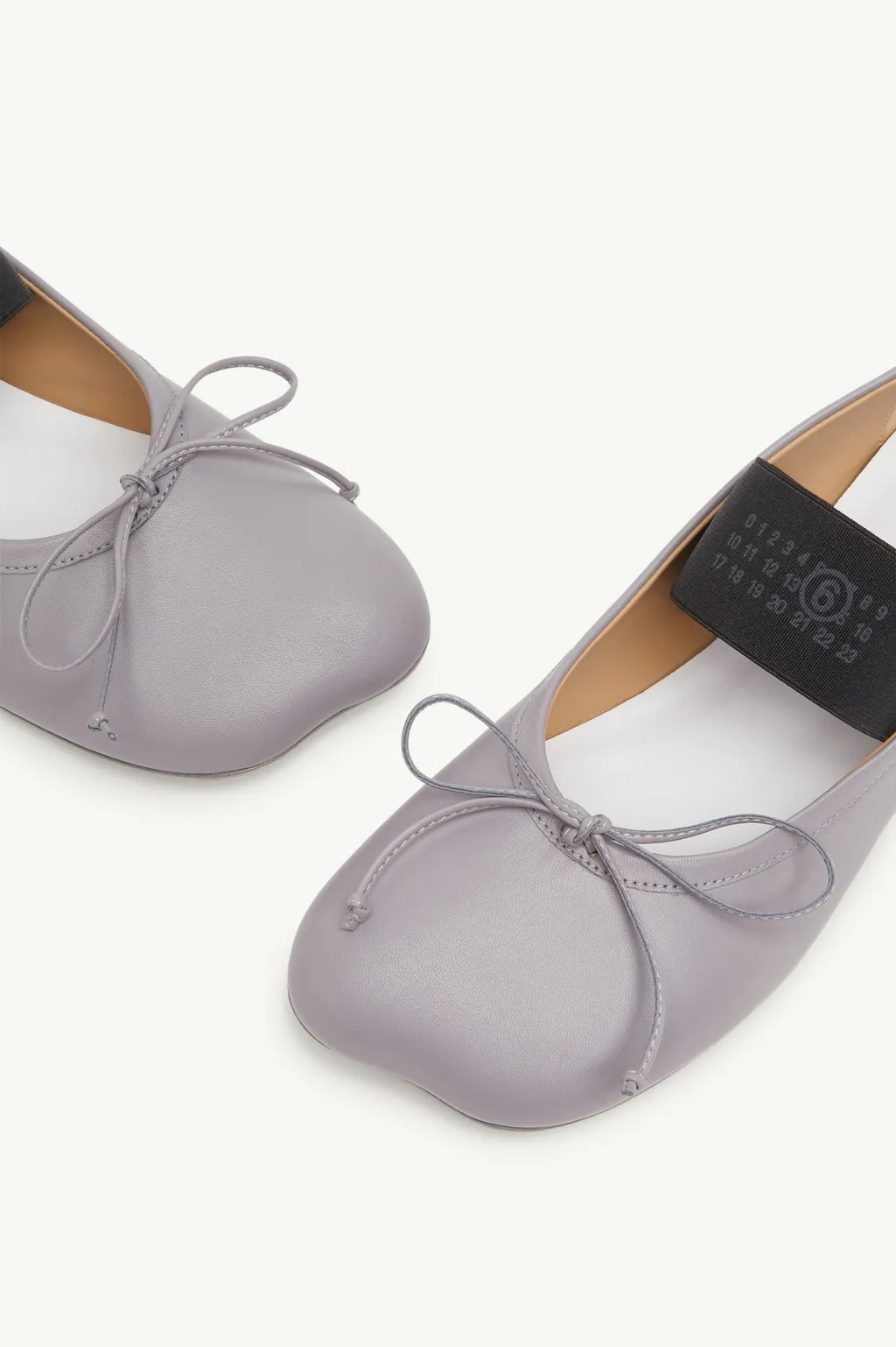 Mm6 Maison Margiela Anatomic Numbers-Motif Bow-Detailed Ballerinas